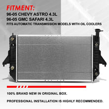 1786 Factory Style Aluminum Cooling Radiator Replacement for 96-05 Chevy Astro/GMC Safari 4.3L AT