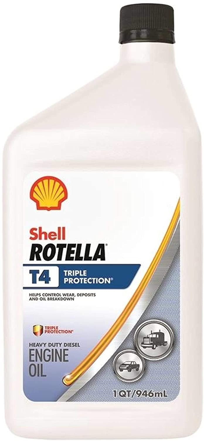 Shell 550049483 Rotella T4 Triple Protection Motor Oil, 1 Quart (Pack of 6)