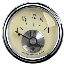 Auto Meter 2013 Prestige Antique Ivory 2-1/16" 0-90 Ohm Fuel Level Gauge