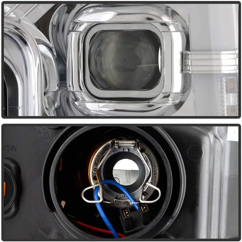 Spyder Auto 5086273 Projector Headlights Incl. Low Beam-H7/High Beam-H1/Signal-LED Chrome Projector Headlights