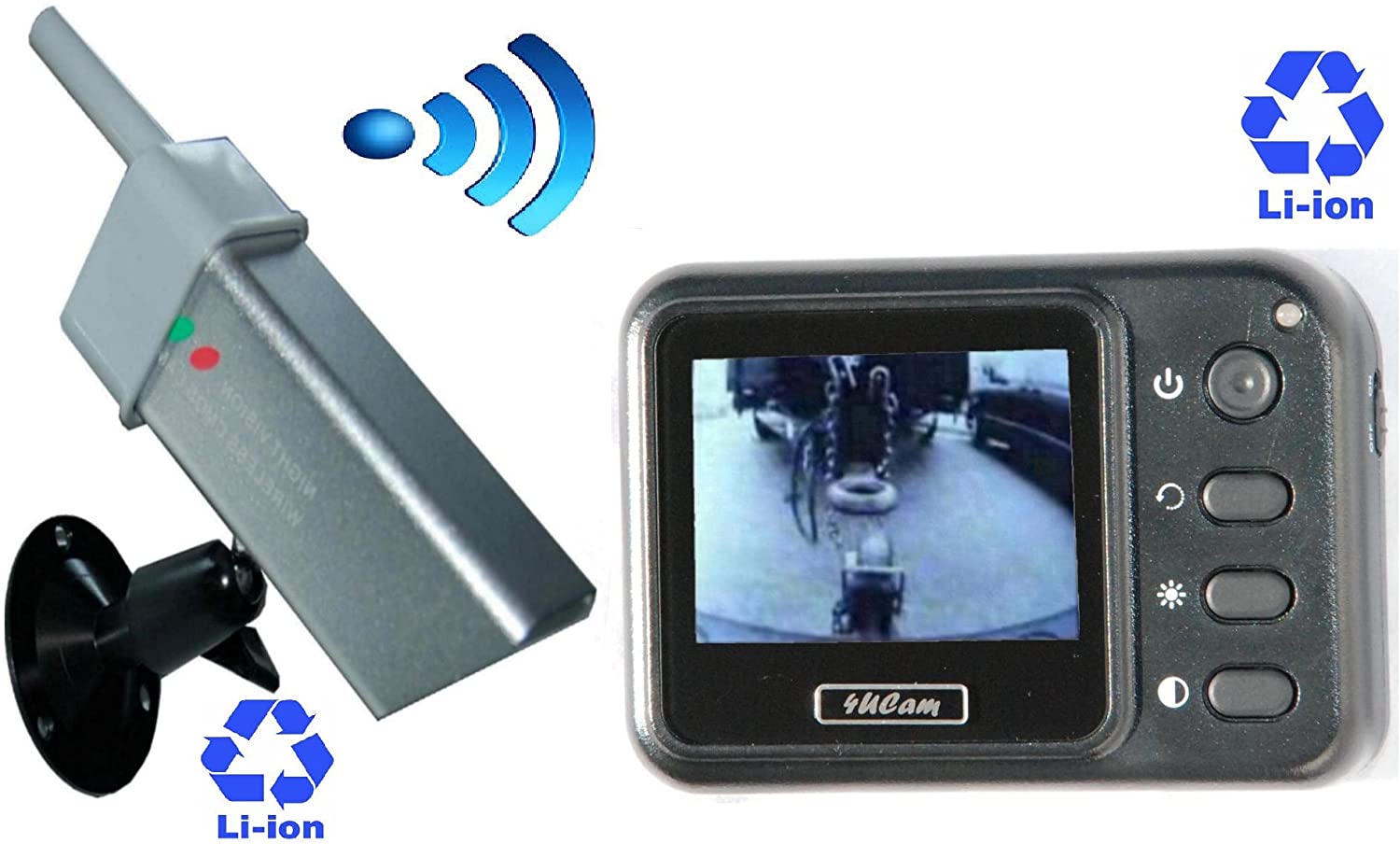 4UCam Magnetic Portable Wireless Camera System Rechargeable Battery Built-in Monitor and Wireless Magnetic Camera