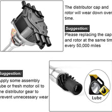 SPEEDTUN Ignition Distributor with Red Cap Kit Replacement for Chrysler Dodge Plymouth 318 340 360 Small Block V8 Engines One Wire