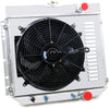 3 Row Aluminum Radiator+Shroud Fan+Relay For 1963-1969 Ford Fairlane/Ford Torino 68 69 AT
