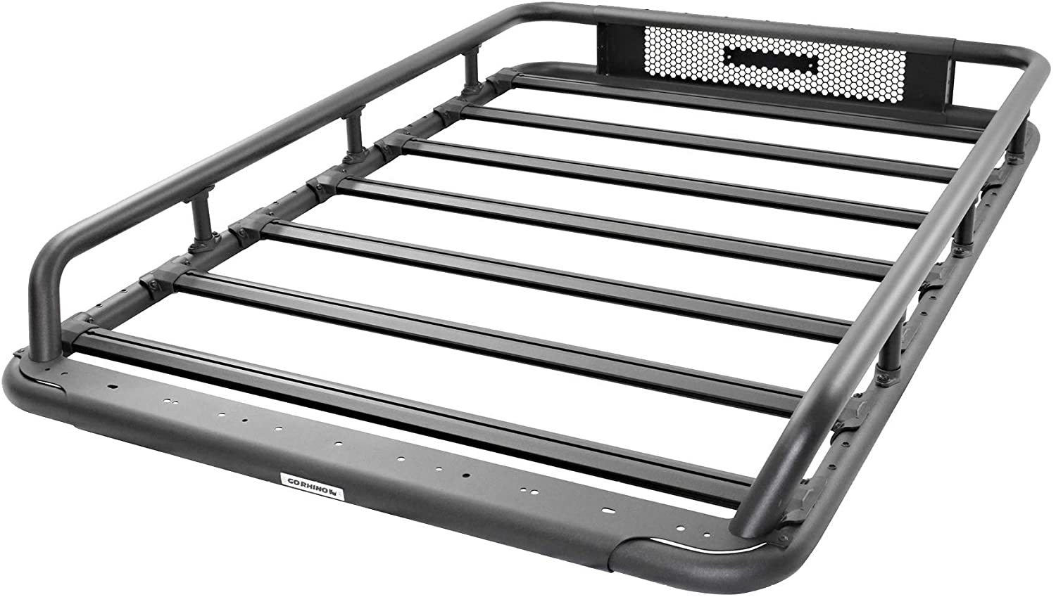 Go Rhino 5936055T SRM600 Textured Black Universal Flat Rack with Basket - 55 Inch Length
