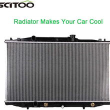 SCITOO Radiator Compatible with 2003-2004 Honda Accord 2.4L CU2599