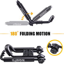 AA-Racks 2 Pair J-Bar Rack Roof Top Mount with 16 Ft Ratchet Lashing Straps, Folding Carrier for Your Canoe, SUP and Kayaks on SUV Car Truck