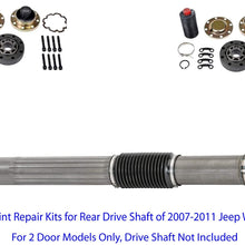 2 DTA CV Joints Repair Kits FitRear Driveshaft Propshaft Compatible with Jeep Wrangler 2007-2011 2 Door Models Only Rubicon Sahara Sport X XS (Shaft not included)