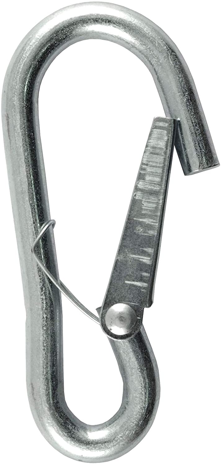 CURT 81266 Snap Hook Trailer Safety Chain Hook Carabiner Clip, 3/8-Inch Diameter, 2,000 lbs