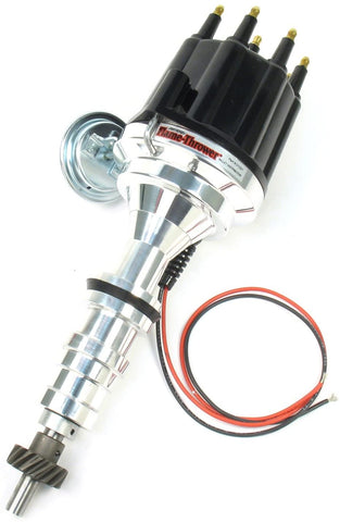 PerTronix D133710 Flame-Thrower Plug and Play Vacuum Advance Black Male Cap Billet Electronic Distributor with Ignitor II Technology for Ford FE 352-428