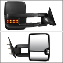Right Side Powered Glass Telescoping Smoked LED Turn Signal Side Towing Mirror Replacement for Chevy/GMC C/K Tahoe 88-00