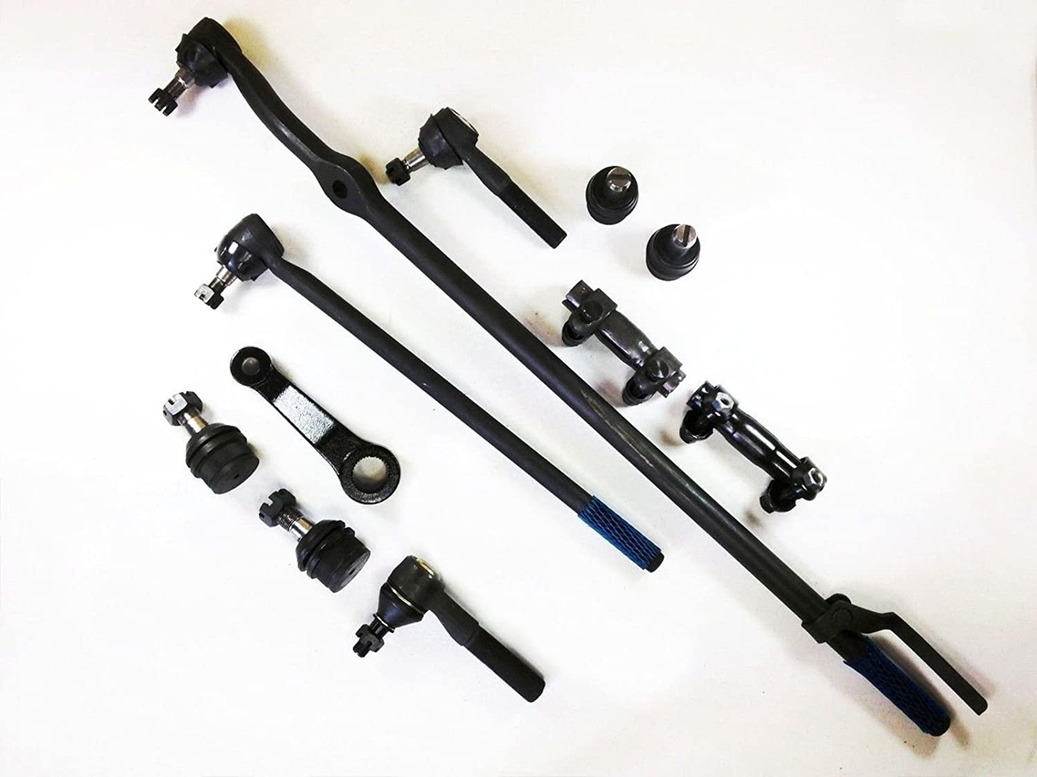 11 Pcs Kit Drag Links Pitman Arm Inner Outer Tie Rod Ends Upper Lower Ball Joints 2WD Only