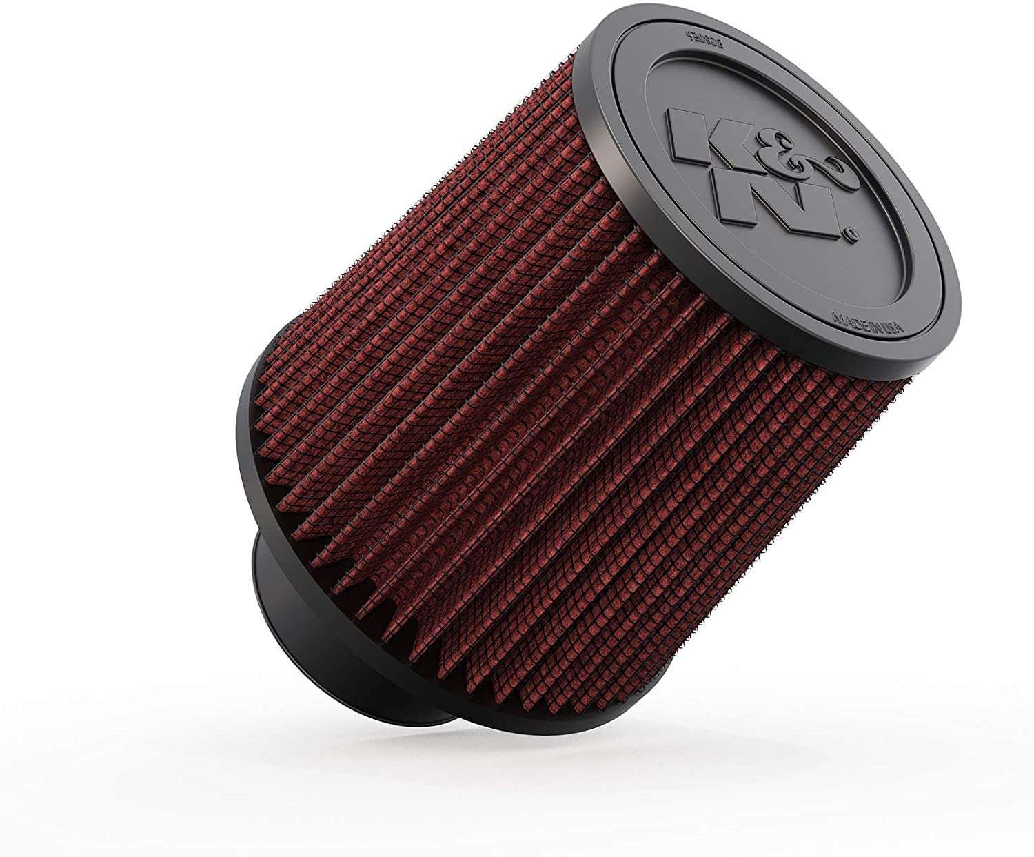 K&N Universal Clamp-On Air Filter: High Performance, Premium, Washable, Replacement Filter: Flange Diameter: 4 In, Filter Height: 5 In, Flange Length: 0.625 In, Shape: Round Tapered, RU-2520