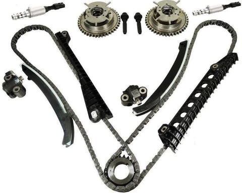 Variable Camshaft Timing Cam Phaser Kit with VCT Solenoids for Fo-rd Expedition, Explorer, Mustang, F-150, F-250, F-350, F-450, F-550 / Lin-coln Mark LT, Navigator/Mer-cury Mountaineer 4.6L 5.4L