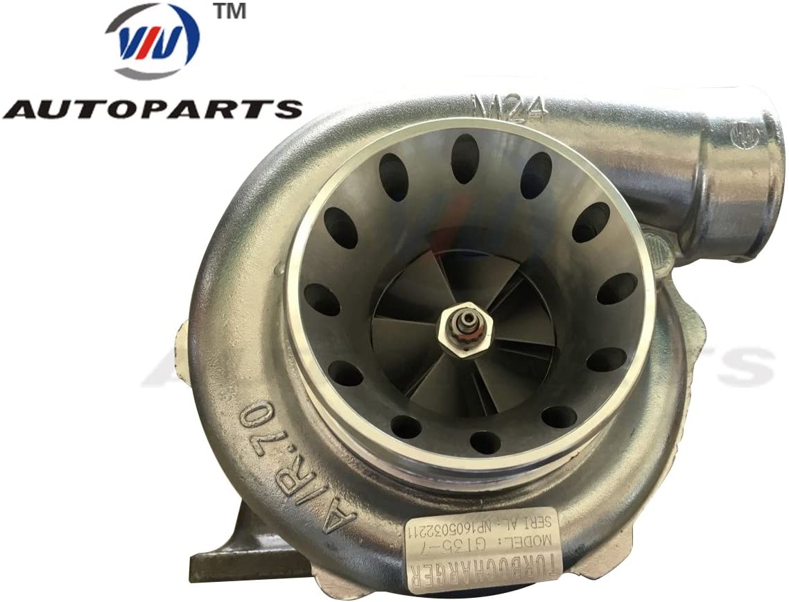 GT30 GT35 anti-surge hole Comp.A/R.70, Turb.A/R.63 5 bolt outlet oil cooled turbo
