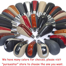 Pursuestar Black Leather Gear Shift Knob for Toyota Camry Crown RAV4 Land Cruiser Hiace Corolla Mazda Lexus ES RX GS is SC