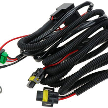 Modengzhe Universal Single Beam HID Relay Wiring Harness Kit for Cars, Compatible with Corolla VIOS Yaris TEANA Altima TIIDA FIT Qashqai