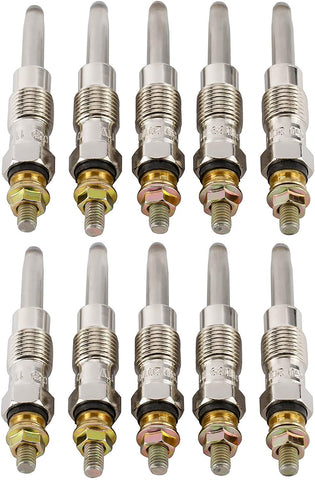 NovelBee 10 Pieces of 0250201039 Diesel Glow Plug Replacement for Mercedes-Benz 190D 240D 300CD 300D 300SD 300SDL 300TD