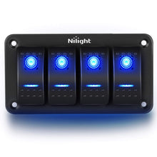 Nilight 50098R 6Pin Heavy Duty Rocker Toggle 15A 250V 20A 125V DPDT 6 Pin ON/Off/ON Switch Metal Bat Waterproof Boot Cap Cover-5 Pack, 2 Years Warranty