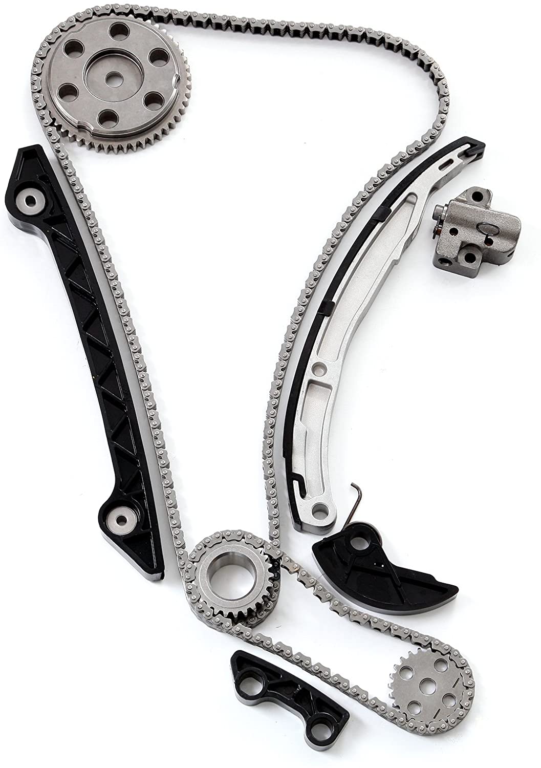 SCITOO Timing Chain Kit fits for 2004-2007 LF02-12-500 TKMZ230A Mazda 3 5 6 Tribute 2.3L 2.0L