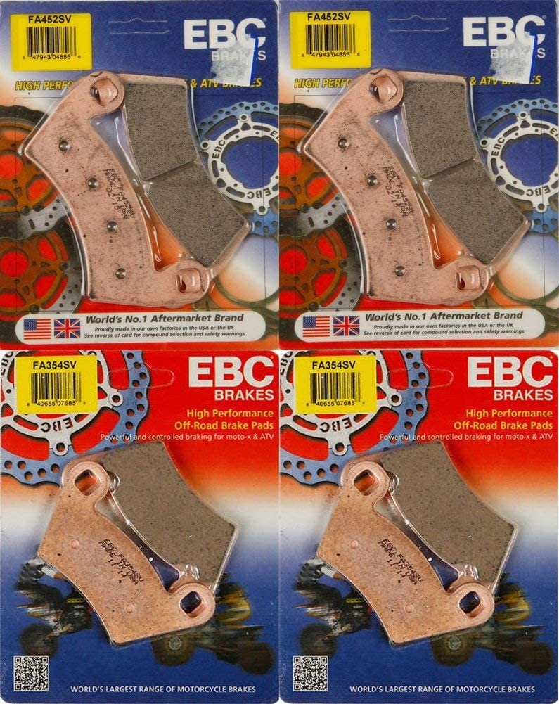 EBC FA452SV Front & FA354SV Rear Severe Duty Brake Pad Set fits 2012 Polaris RZR-4 800 EPS