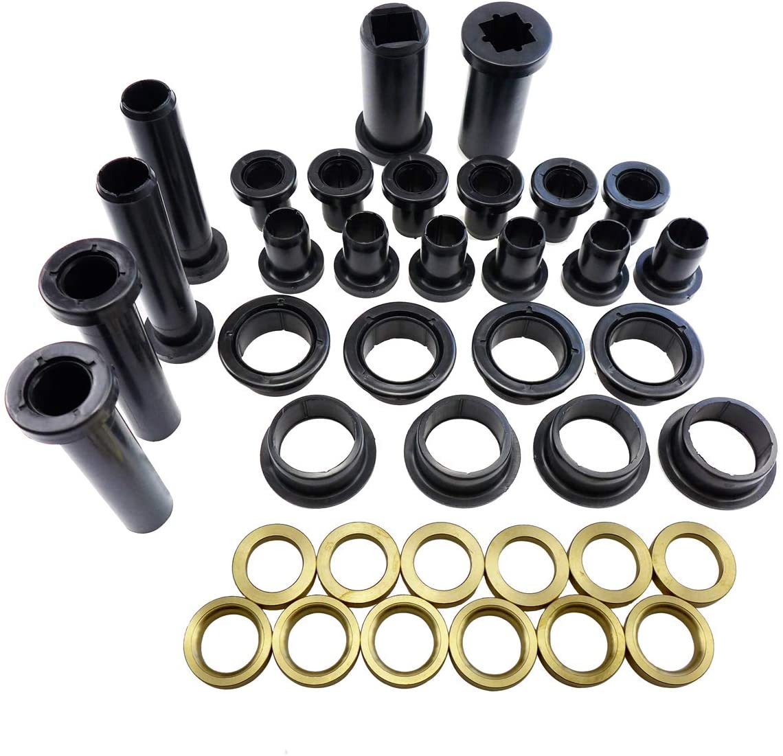 Rear Suspension A-Arm Bushing Kit for Polaris Sportsman 500 RSE 400 4x4 700, Control Long Lower Short Bushing Spacer Set, 38Pcs