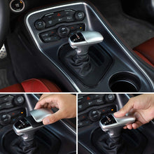 Voodonala for Challenger Gear Shift Knob Cover Trim Accessories for Dodge Challenger Charger 2015 up (Silver)