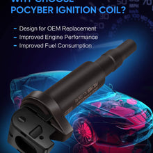 POCYBER Ignition Coils Pack Set of 6 for BMW, Replaces OE# 0221504470 00044 Fits BMW 325i 335i 328i 525i 530i 330i 650i X3 X5 M3 M5 M6 Z3 Z4 Mini Cooper More