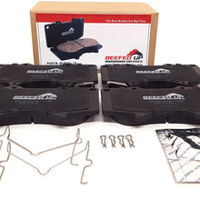 Beefed Up Brakes Premium Trail Rated Front Ceramic Brake Pad Kit w/hardware and grease Compatible with Toyota 4Runner, Toyota FJ Cruiser, Toyota Tacoma 4wd, Toyota Tundra