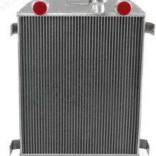 CoolingSky 3 Row All Aluminum Radiator +Fan Shroud Combo&Thermostat Relay Kit for 1930-32 Ford Model A &1932 Ford Flat Head V8 Stock Height