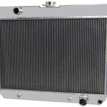 Primecooling 56MM 3 Row Core Aluminum Radiator +2X12" Fan w/Shroud for Caprice Chevelle Biscayne Impala & Many Chevrolet Models 1963-1968