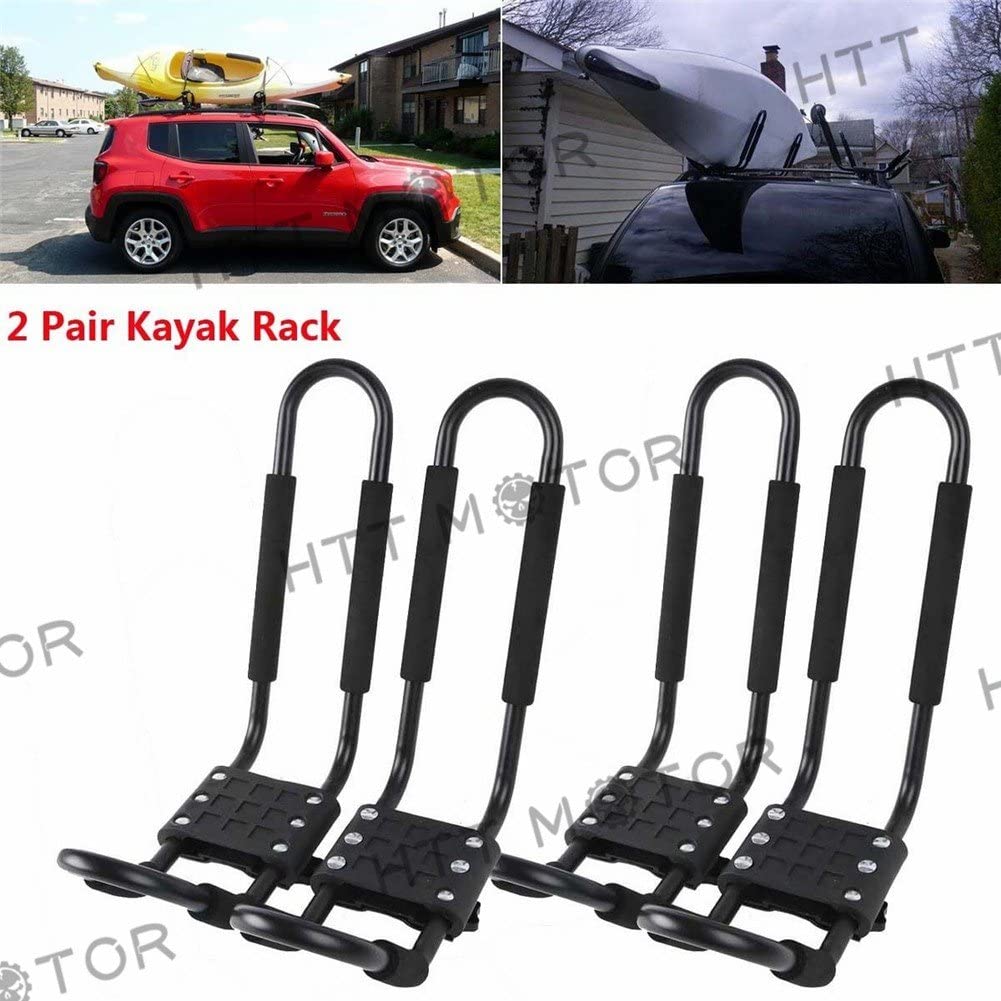 HTTMT Kayak-1(1P)- J-Bar Rack HD Kayak Carrier Canoe Boat Surf Ski Roof Top Mount Car SUV Crossbar