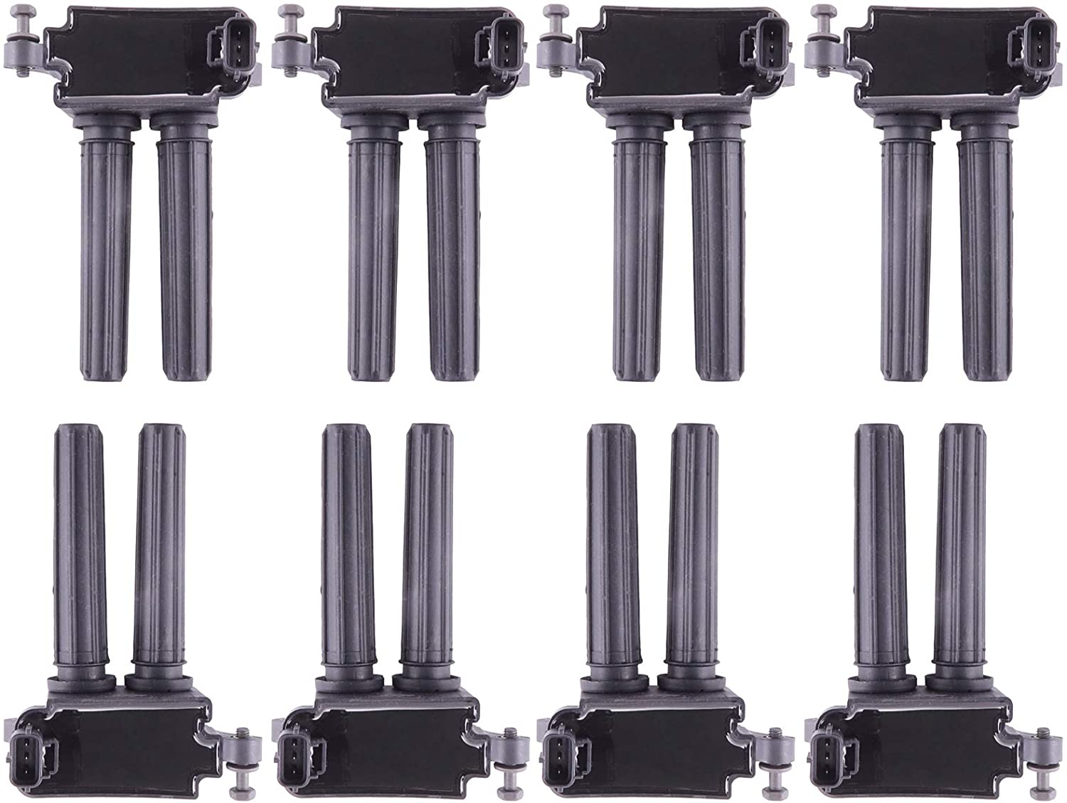 MAS Permanence Ignition Coil Pack UF504 Compatible with 2005-2019 5.7L 6.1L 6.4L V8 Dodge Challenger Charger Durango Magnum Ram 1500 2500 3500 Jeep Commander Grand Cherokee Chrysler 300 Aspen