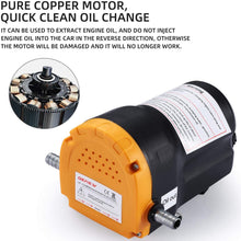 Genew Oil Change Pump Extractor, 12V 80W Diesel Fluid Oil Quick Extract Transfer Pump Scavenge Suction Kit for Car, Boat, Motorbike, Truck, RV, ATV and Other Vehicles