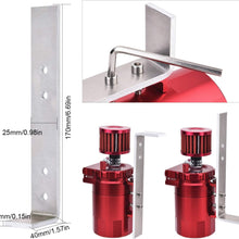 SPEEDWOW Aluminum Oil Catch Can Tank Filter Baffled With Breather Filter And Hose Kit Universal (Red)