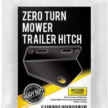 Mission Automotive Heavy Duty Universal Zero Turn Mower Trailer Hitch - 3/16'' Thick and Rugged Steel - 3/4'' Trailer Hitch Mount -