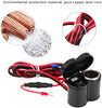 Terisass Motorcycle Cigarette Lighter 12-45V Waterproof USB Charger Socket Motorcycle Scooter Bike Handle Bar Power Adapter Charger USB Mounted Charger