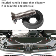 Travay 8 Pcs M6 Bolt Screw Accessories Billet Aluminum Fender Washer Engine Bay Dress Up Kit and Lisence Plate Decor Bolts - Red