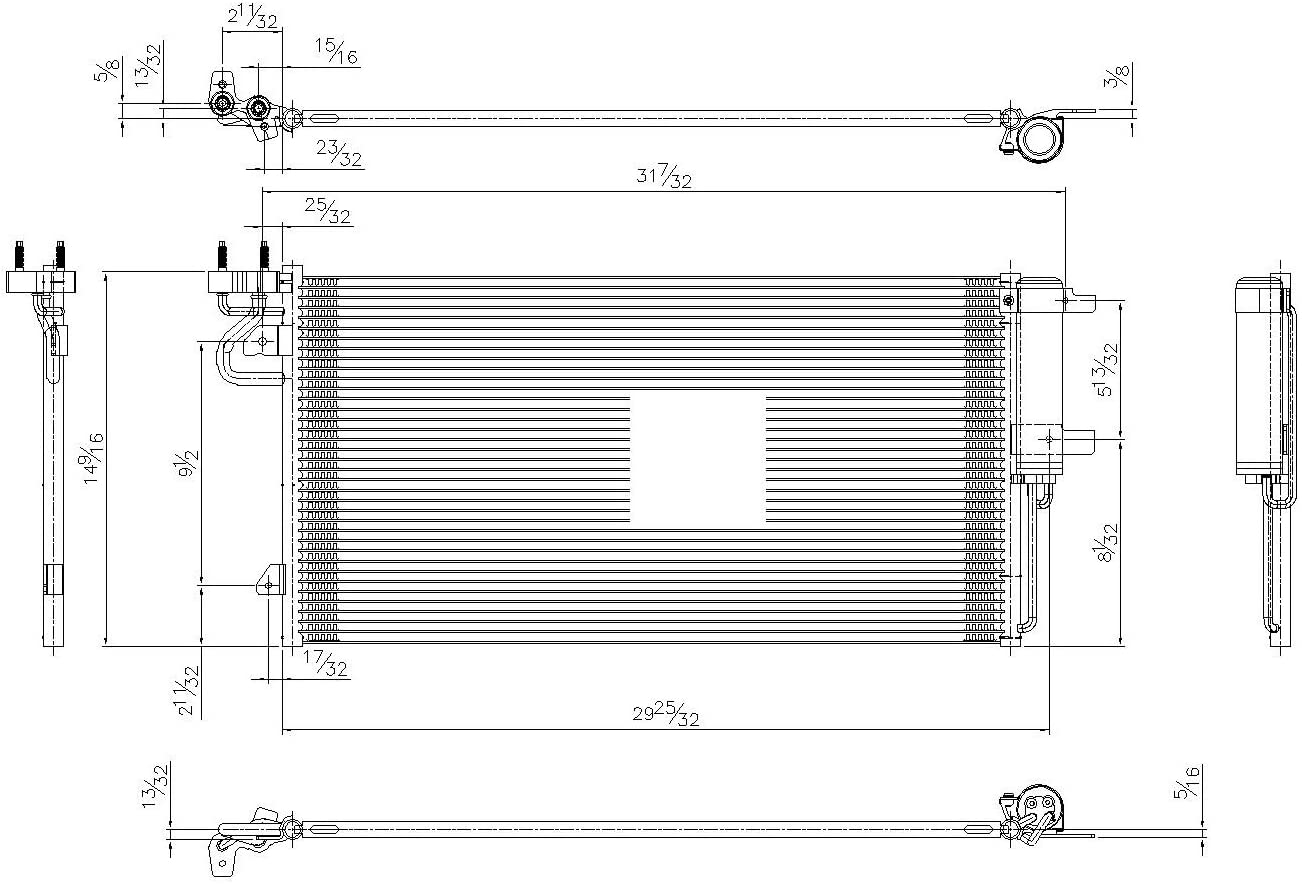 OE Replacement LINCOLN MKC A/C Condenser (Partslink Number FO3030255)