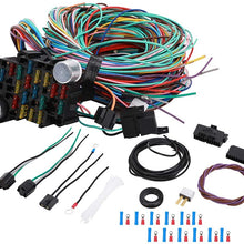 14 Circuit Fuse Universal Wiring Harness Kit for Hot Rod Street Rod Rat XL Speedway Car Muscle Sand Simple Classic Car Truck Automotive Basic 14 Circuit 14 Fuse Universal Wire Harness W/Instruction