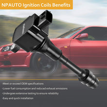 NPAUTO Ignition Coils Compatible with 2002 2003 2004 2005 2006 Nissan Altima Sentra X-Trail 2.5L L4, UF350 C1398, Pack of 4