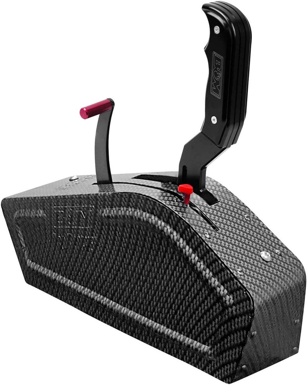 NEW B&M AUTOMATIC PRO RATCHET MAGNUM GRIP STEALTH SHIFTER,BLACK ANODIZED & CARBON FIBER FINISH,UNIVERSAL 3 & 4 SPEED