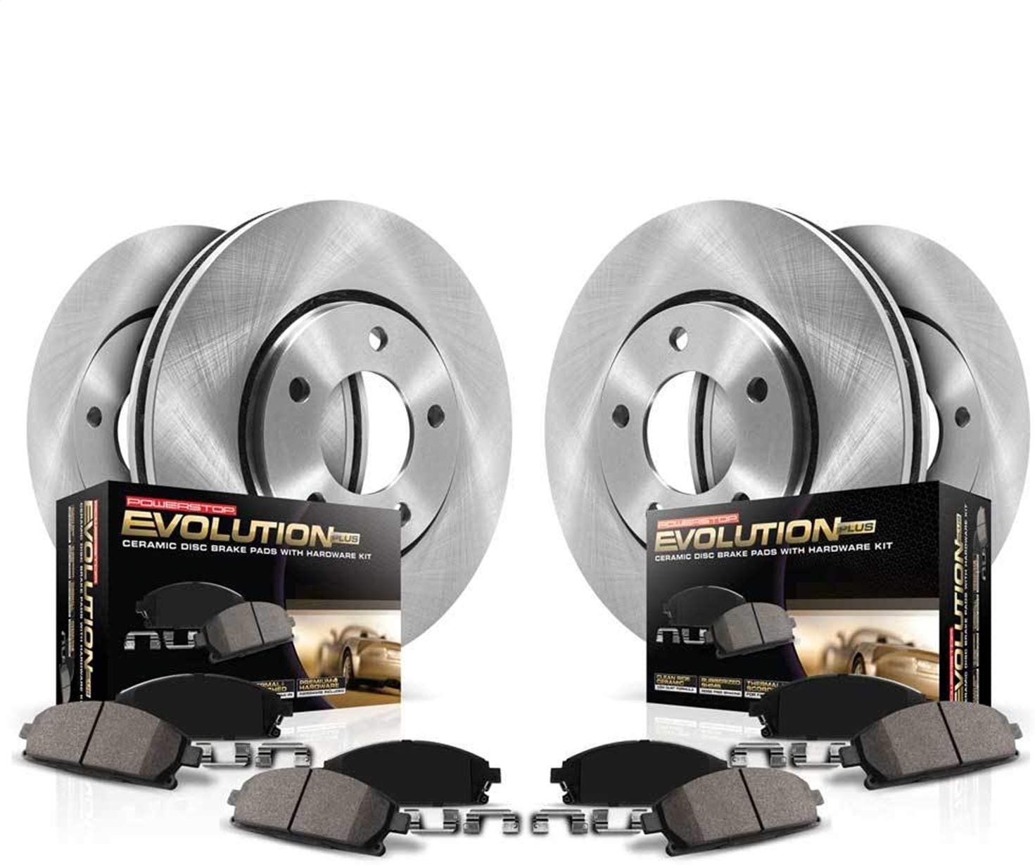 Power Stop KOE5369 Autospecialty By Power Stop 1-Click Daily Driver Brake Kits Front And Rear Autospecialty By Power Stop 1-Click Daily Driver Brake Kits