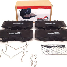 Beefed Up Brakes Premium Heavy Duty Front Ceramic Brake Pad Kit w/hardware and grease Compatible with Toyota 4Runner, Toyota FJ Cruiser, Toyota Tacoma 4wd, Toyota Tundra