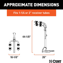 CURT 18029 Trailer Hitch Bike Rack Mount, Fits 1-1/4, 2-Inch Receiver, 2 Bicycles