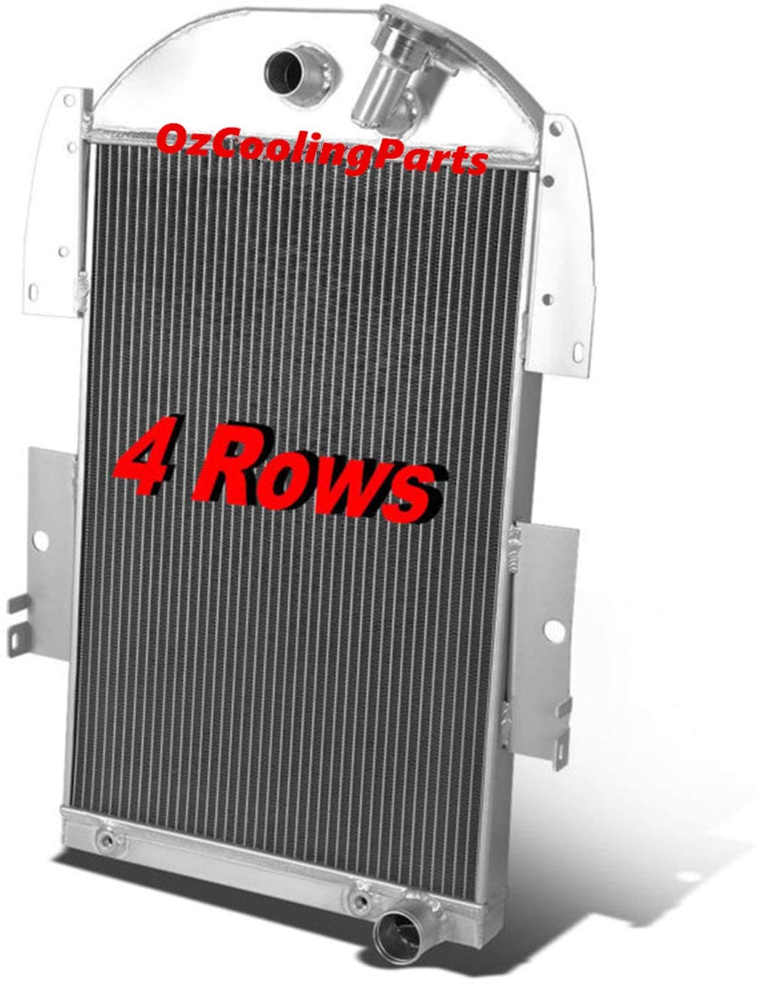 OzCoolingParts 4 Row Core All Aluminum Radiator for 1934-1936 35 Chevrolet Master EA/ED A-Body Pickup Truck, 3.4L L6 AT
