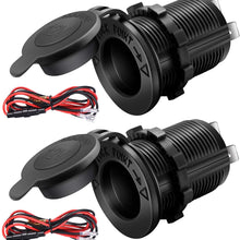 12V Cigarette Lighter Socket Car Marine Motorcycle ATV RV Lighter Socket Power Outlet Socket Receptacle Waterproof Plug 3Pack By MUZHI