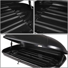DNA Motoring PT-ZTL-8096-BK Pair Aluminum Roof Rail Cross Bars+Cargo Box Baggage Carrier w/Lock+Keys