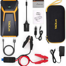 TACKLIFE T8-Newer Model 800A Peak 18000mAh Car Jump Starter with LCD Display (up to 7.0L Gas, 5.5L Diesel Engine), 12V Auto Battery Booster with Smart Jumper Cable, Quick Charger(Yellow)