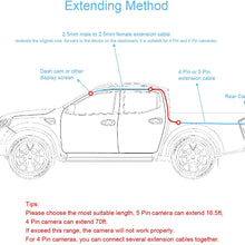 PixelMan Backup Camera Extension Cable,16.5ft 5 Pin Male to Female Rear View Camera Extension Cord for Dash Cam Mirror Cam Rearview Camera,Reverse Camera Wire for Car Pickup Truck SUV Van Rv Trailer