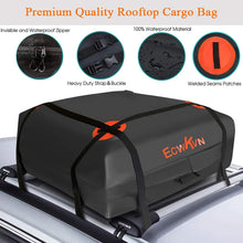 ECWKVN Car Roof Bag Cargo Carrier, 20 Cubic Ft Waterproof Rooftop Cargo Bag with 6 Reinforced Straps + Storage Bag, Heavy Duty Roof Cargo Carrier Bag for All Vehicle with/Without Rack